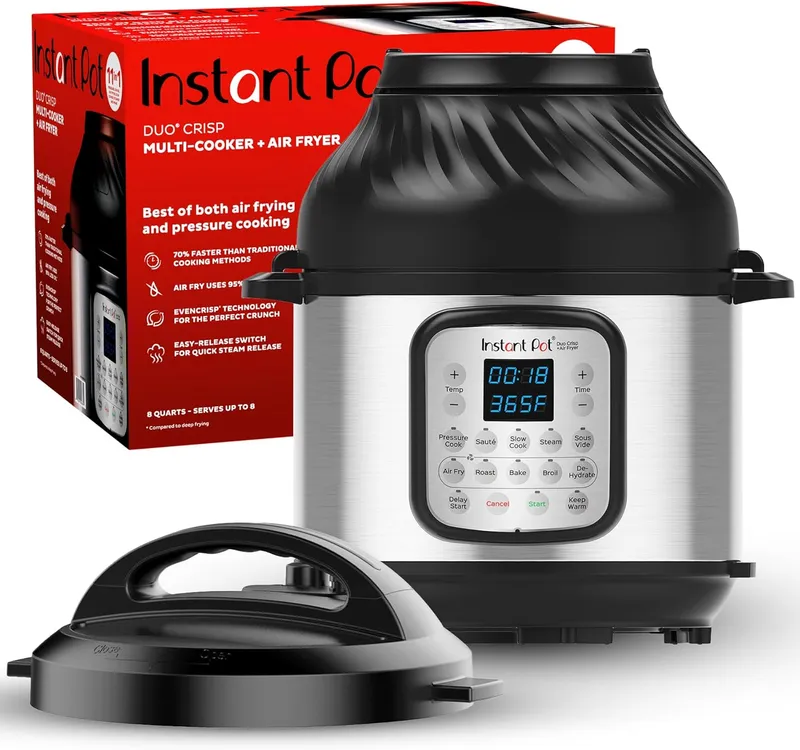 Instant Pot Duo Crisp 11-in-1 Air Fryer and Electric Pressure Cooker Combo wi...